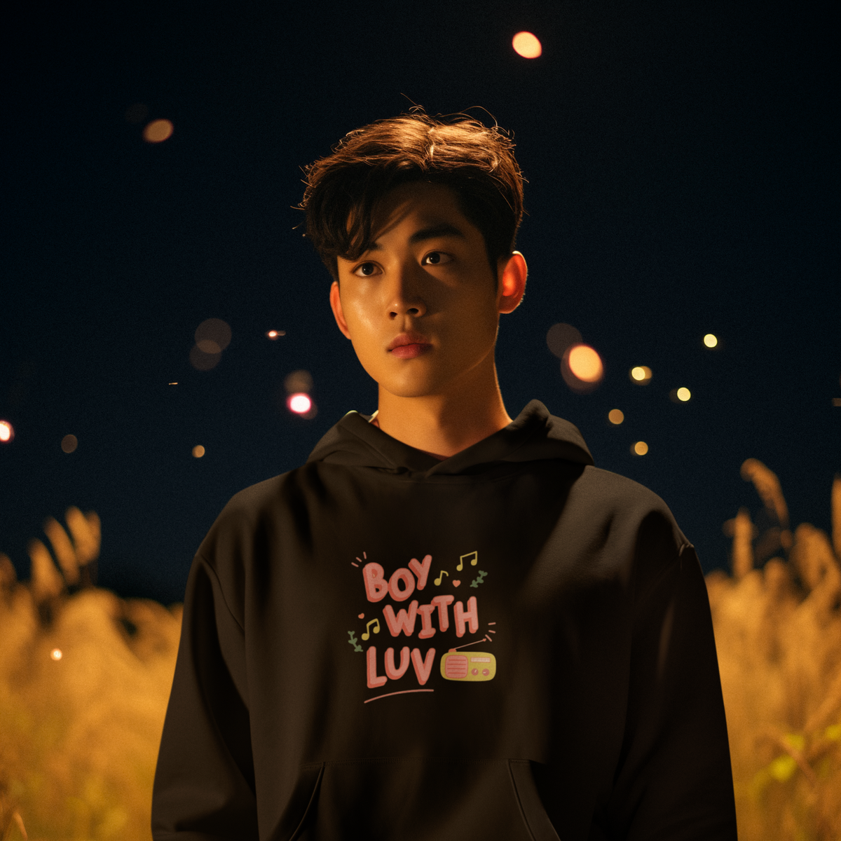 BTS Boy With Luv hoodie in black