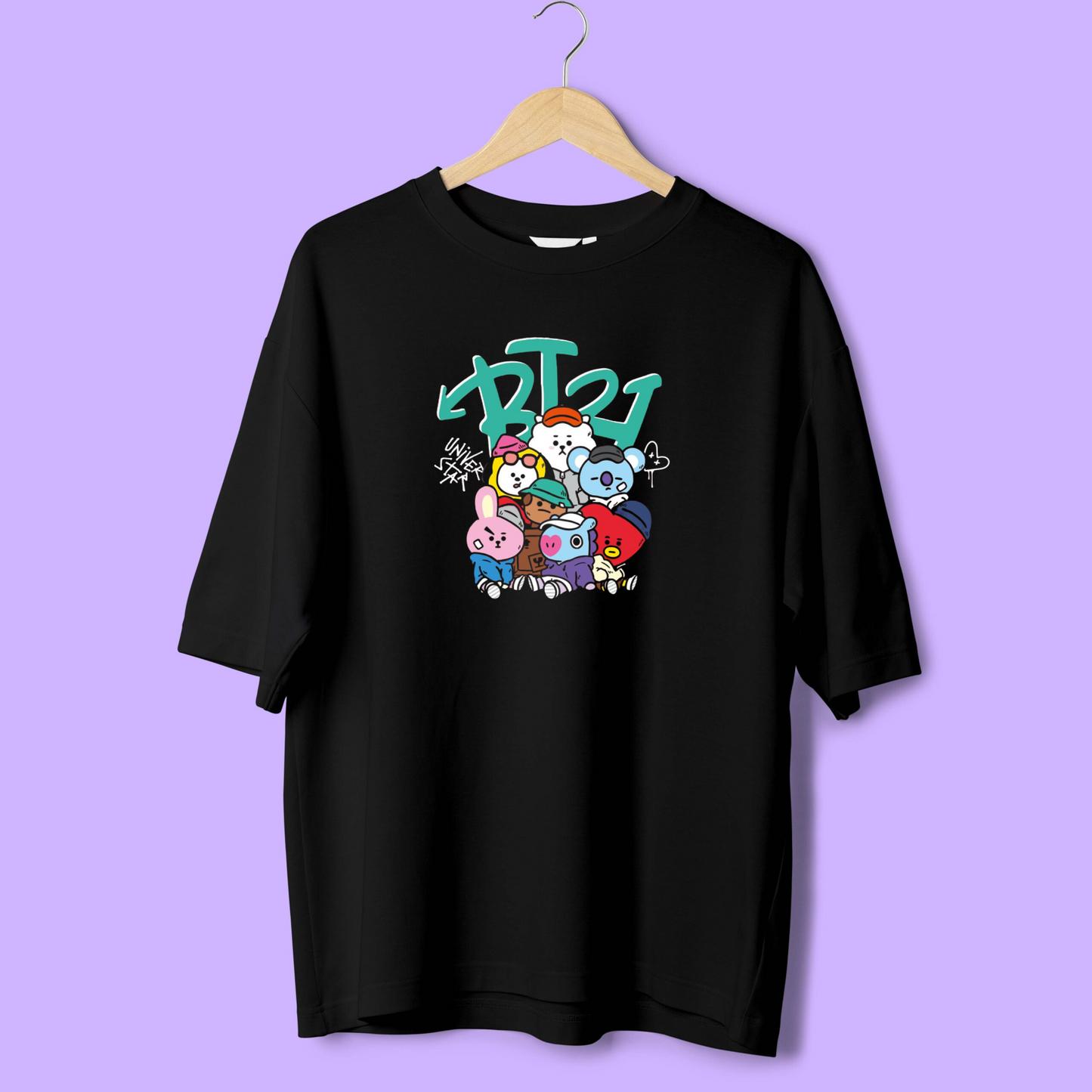 BT 21 CARTOON / Cute Chibi Oversized Tshirts