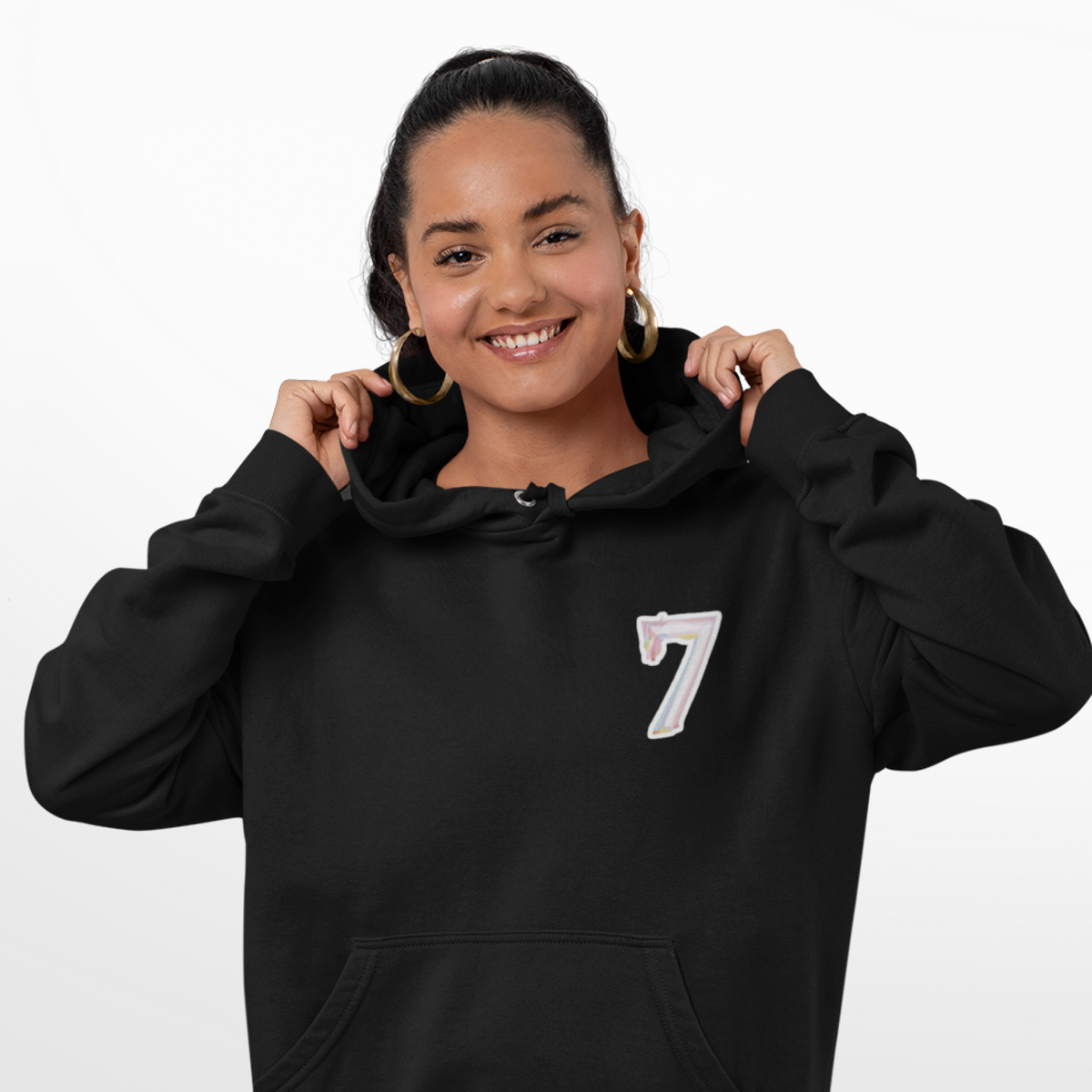 BTS Map of the Soul 7 hoodie in black, front print