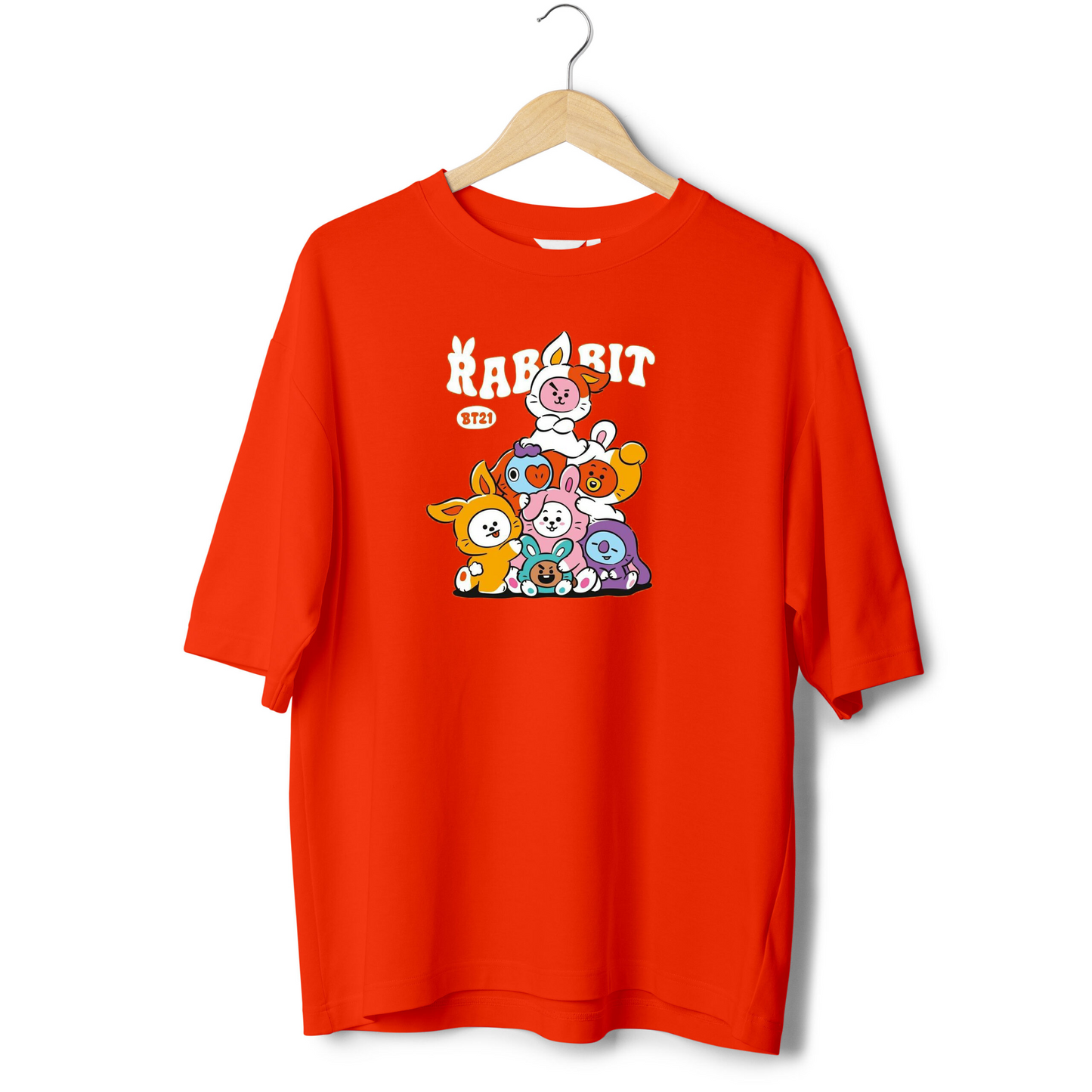 RABBIT BT 21 / Cute Chibi Oversized Tshirts