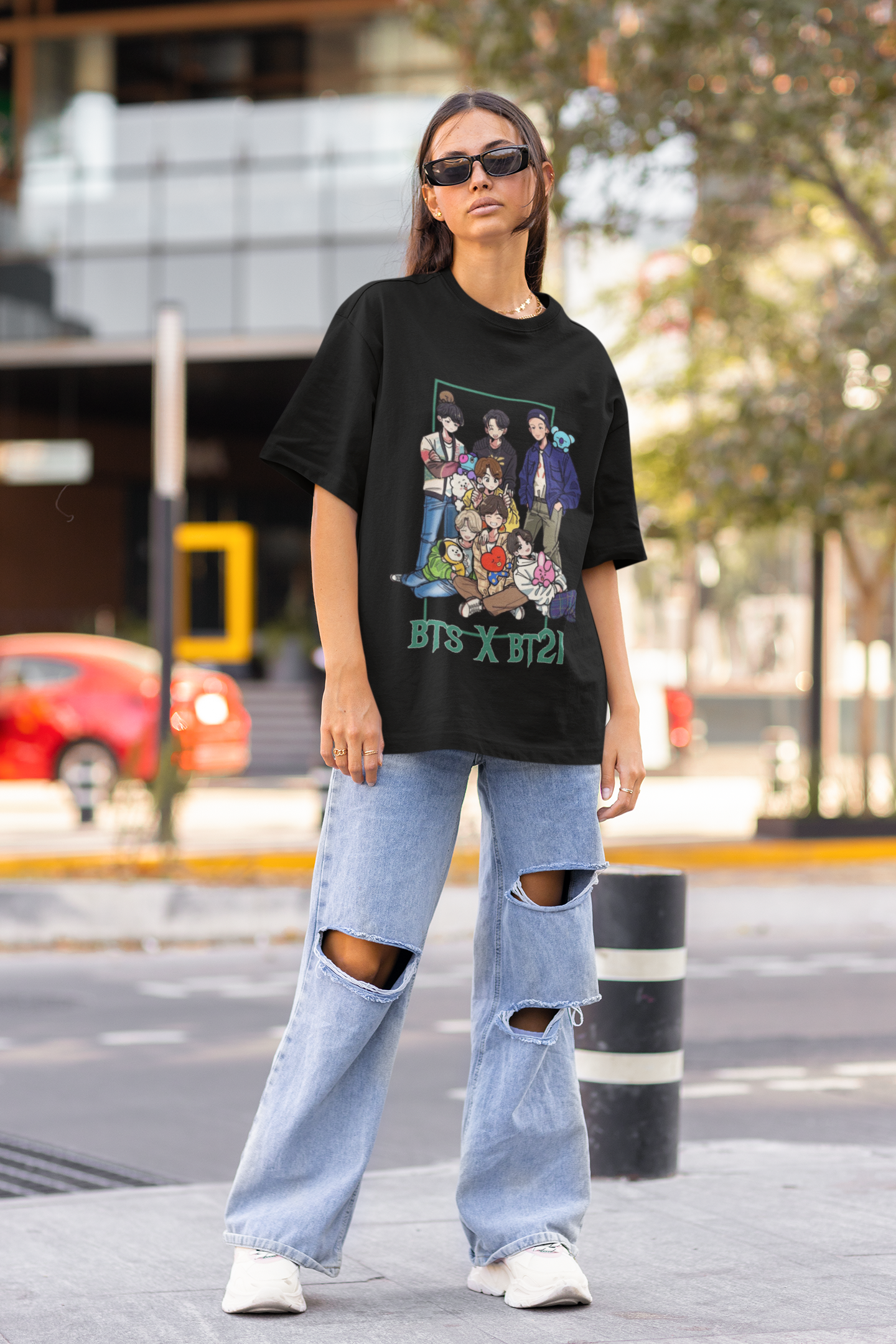 BTS X BT 21 / Cute Chibi Oversized Tshirts