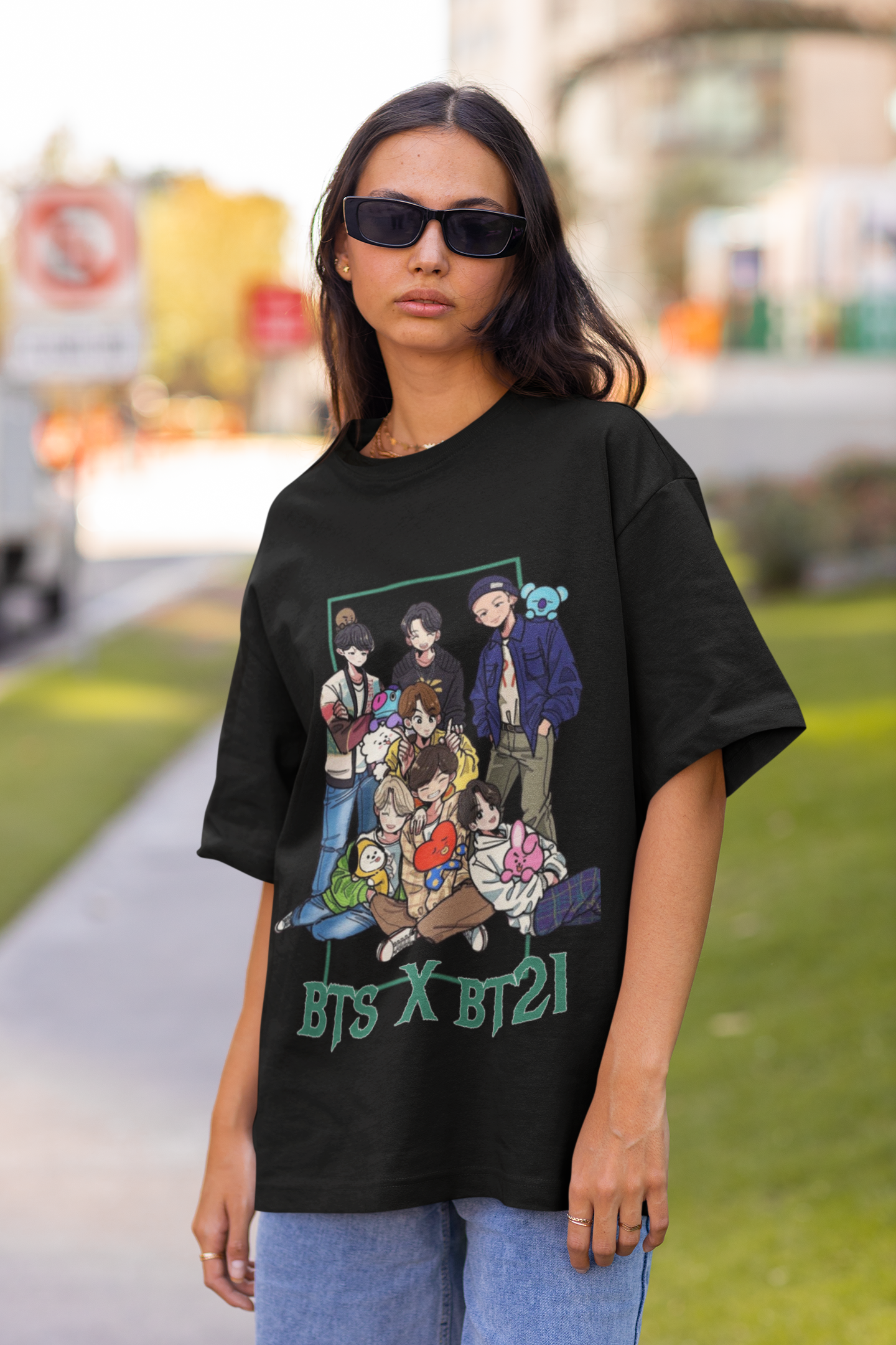 BTS X BT 21 / Cute Chibi Oversized Tshirts