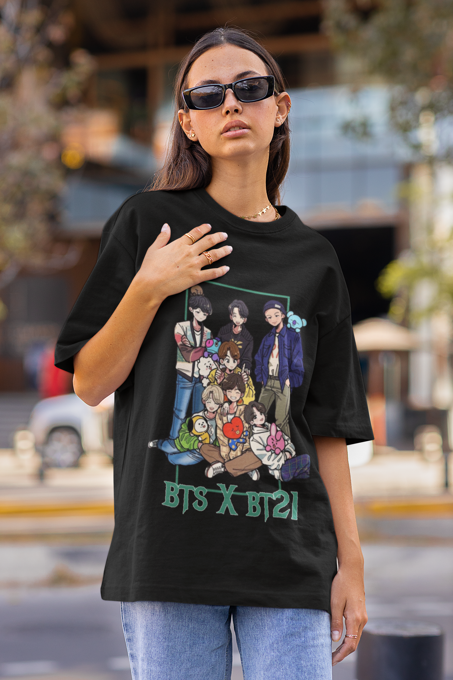 BTS X BT 21 / Cute Chibi Oversized Tshirts