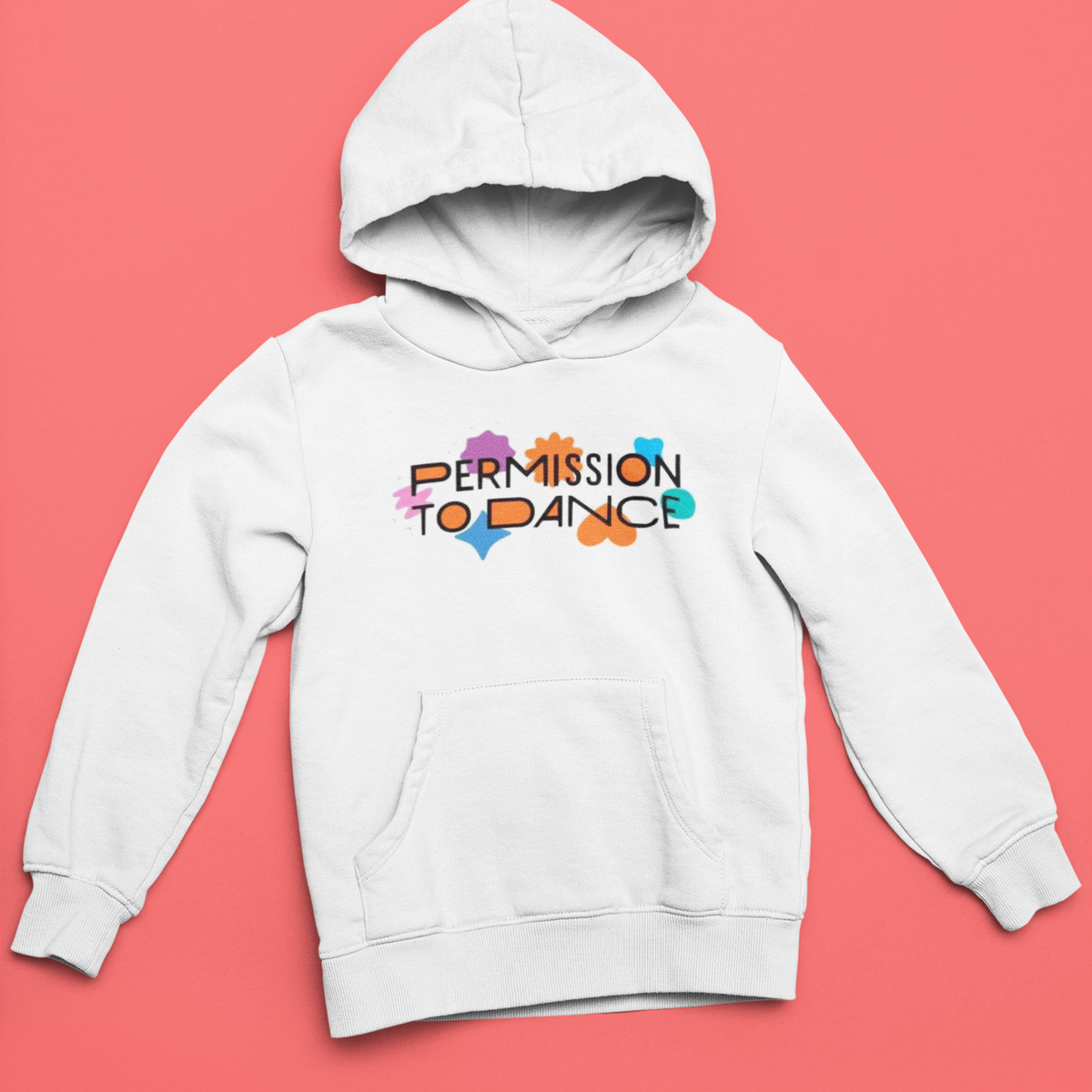 BTS Permission to Dance white hoodie, worn view