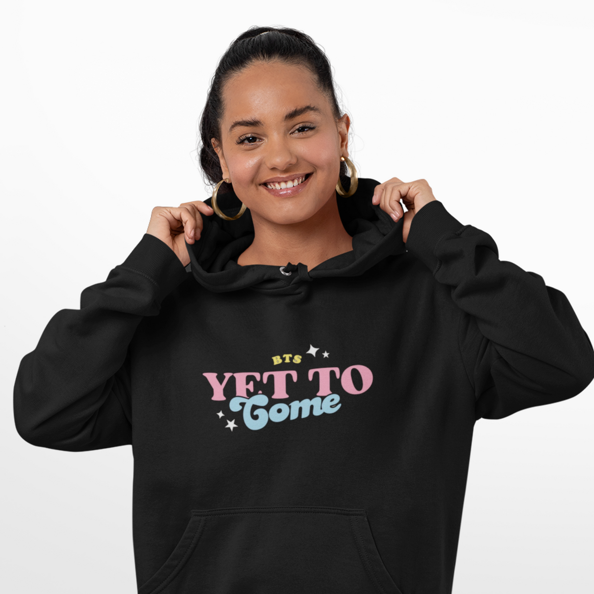 BTS Yet to Come hoodie in black, alternate view