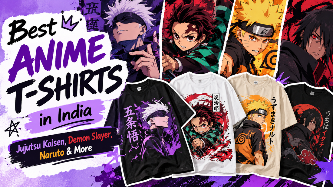 Best Anime T-Shirts in India: Jujutsu Kaisen, Demon Slayer, Naruto & More