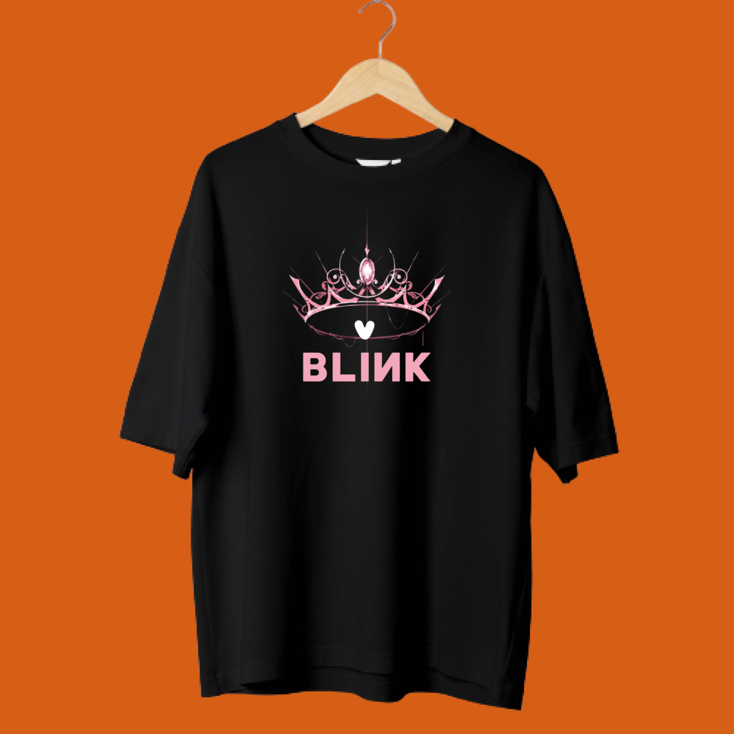 0401~Printed BLINK Oversized T-Shirt