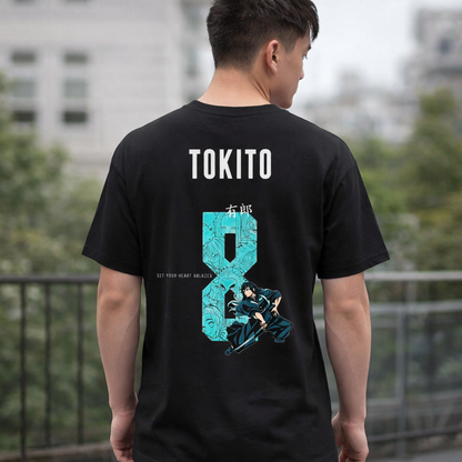 TOKITO / Tokyo Revengers Cyan Emblem Oversized T-Shirt
