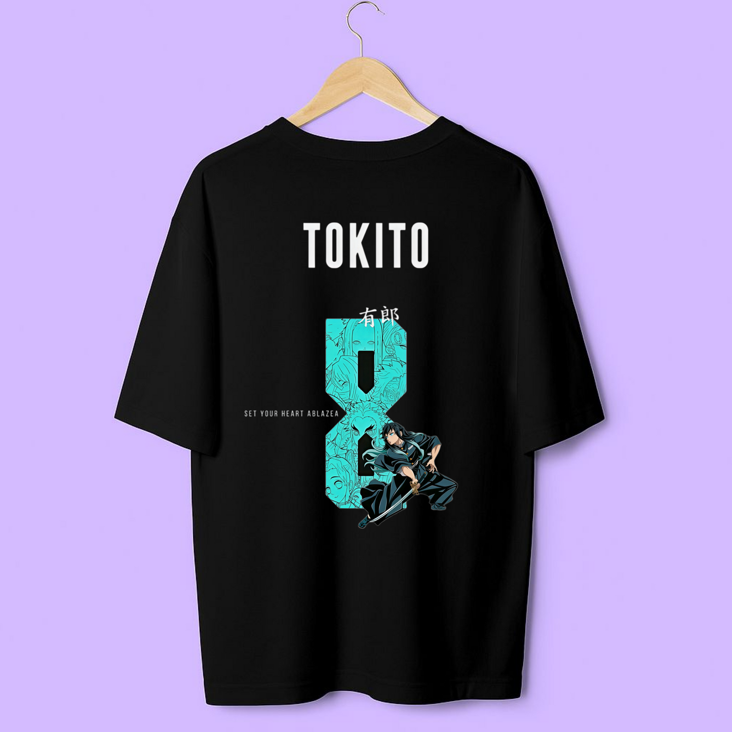 TOKITO / Tokyo Revengers Cyan Emblem Oversized T-Shirt