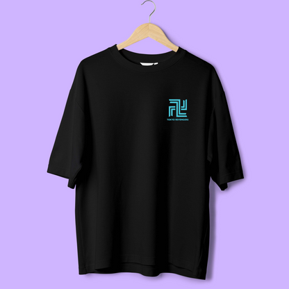 TOKITO / Tokyo Revengers Cyan Emblem Oversized T-Shirt
