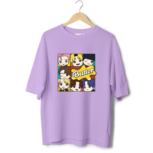 BUTTER BTS  / Cute Chibi Oversized Tshirts