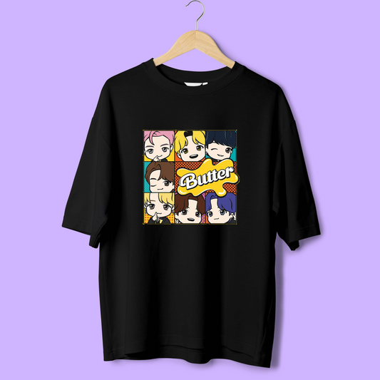 BUTTER BTS  / Cute Chibi Oversized Tshirts
