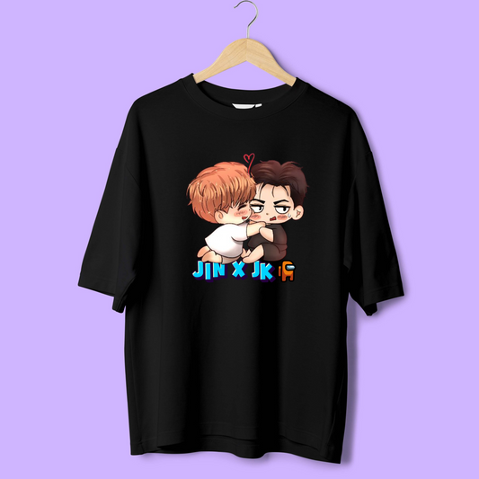 JIN X JK  / BTS Cute Chibi Oversized Tshirts