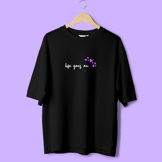 LIFE GOES ON Heart / BTS Oversized Tshirts