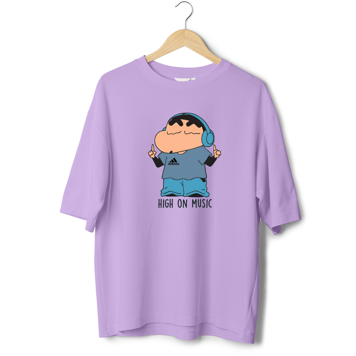 HIGH ON MUSIC  / SHINCHAN OVERSIZED T-SHIRTS